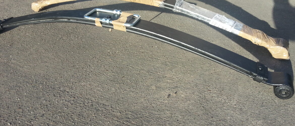 replacing leaf springs on van.